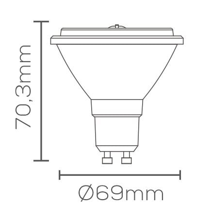 Lâmpada LED Evoled Ar70 4,8W 2700K GU10 Bivolt - LE-3339