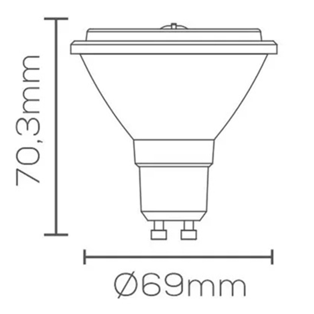 Lâmpada LED Evoled Ar70 4,8W 4000K GU10 Bivolt - LE-3338