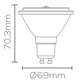 Lâmpada LED Evoled Ar70 4,8W 4000K GU10 Bivolt - LE-3338