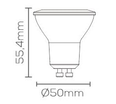 Lâmpada LED Evoled Dicróica MR16 Dimerizável 7W 2700K GU10 Bivolt - LE-3347