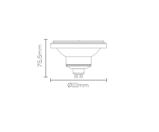 Lâmpada LED Evoled GU10 AR111 Bivolt 12W 4000K - LE-3341