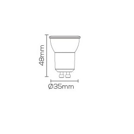 Lâmpada LED Evoled Mini MR11 3,5W 2700K GU10 Bivolt - LE-3311
