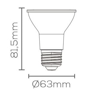 Lâmpada LED Evoled Par20 7W 6500K E27 Bivolt - LE-3330