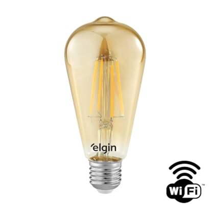 Lâmpada LED Filamento Elgin Inteligente ST64 6W 2000K - 48LST64WIFI0