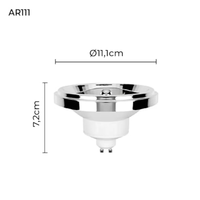 Lâmpada LED Nordecor SOF AR111 IRC95 12W 3000K - 1167