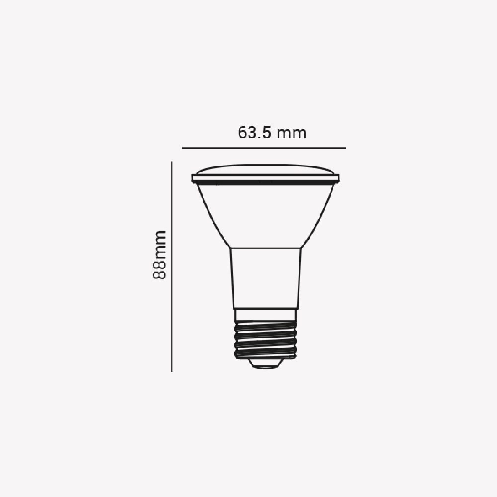 Lâmpada LED Opus Par20 E27 7W 3000K - 85063