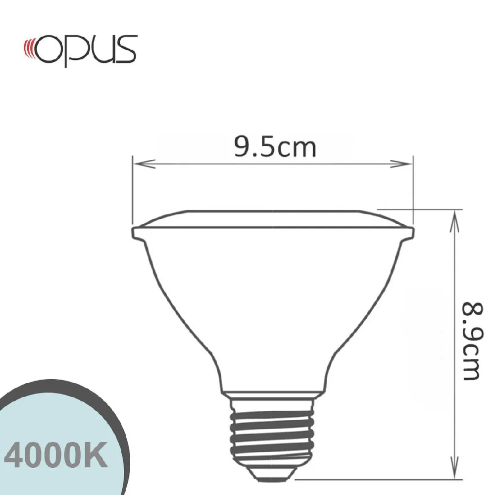 Lâmpada LED Opus Par30 36° 9,8W 4000K - 37219