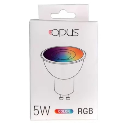 Lâmpada LED Opus RGB Dicróica GU10 com Controle 5W Bivolt