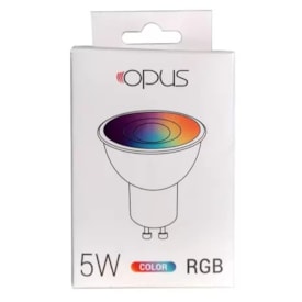 Lâmpada LED Opus RGB Dicróica GU10 com Controle 5W Bivolt