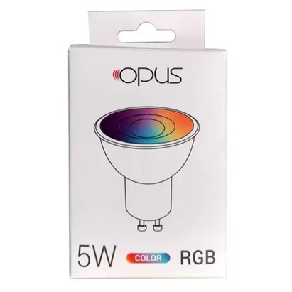 Lâmpada LED Opus RGB Dicróica GU10 com Controle 5W Bivolt