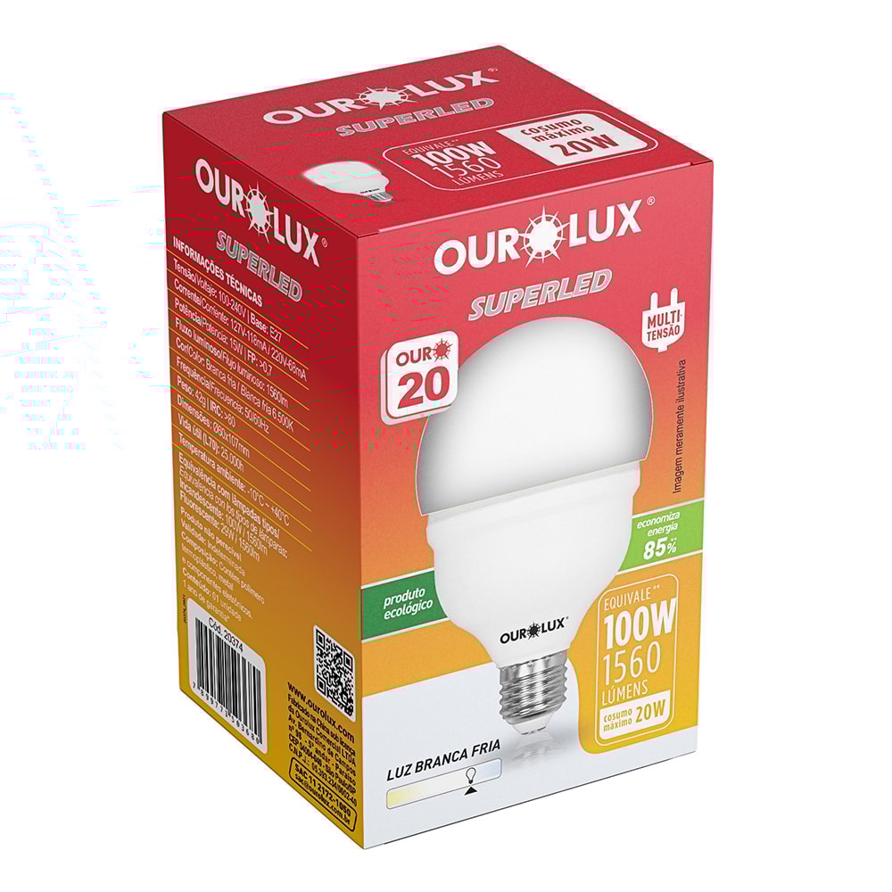 Lâmpada LED Ourolux Supeled Ouro 20W Bivolt - 20374