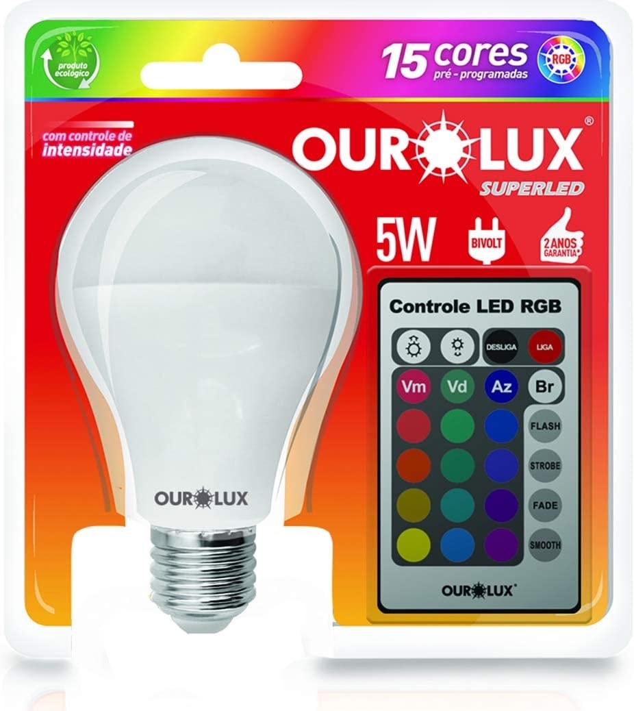 Lâmpada LED Ourolux Superled Rgb 5w Bivolt - 03125