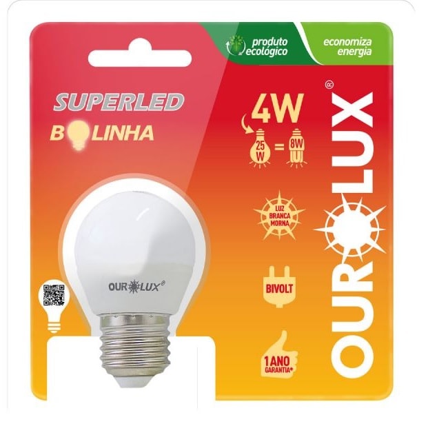 Lâmpada LED S30 Ourolux Superled Bolinha 4w 2700k - 20005