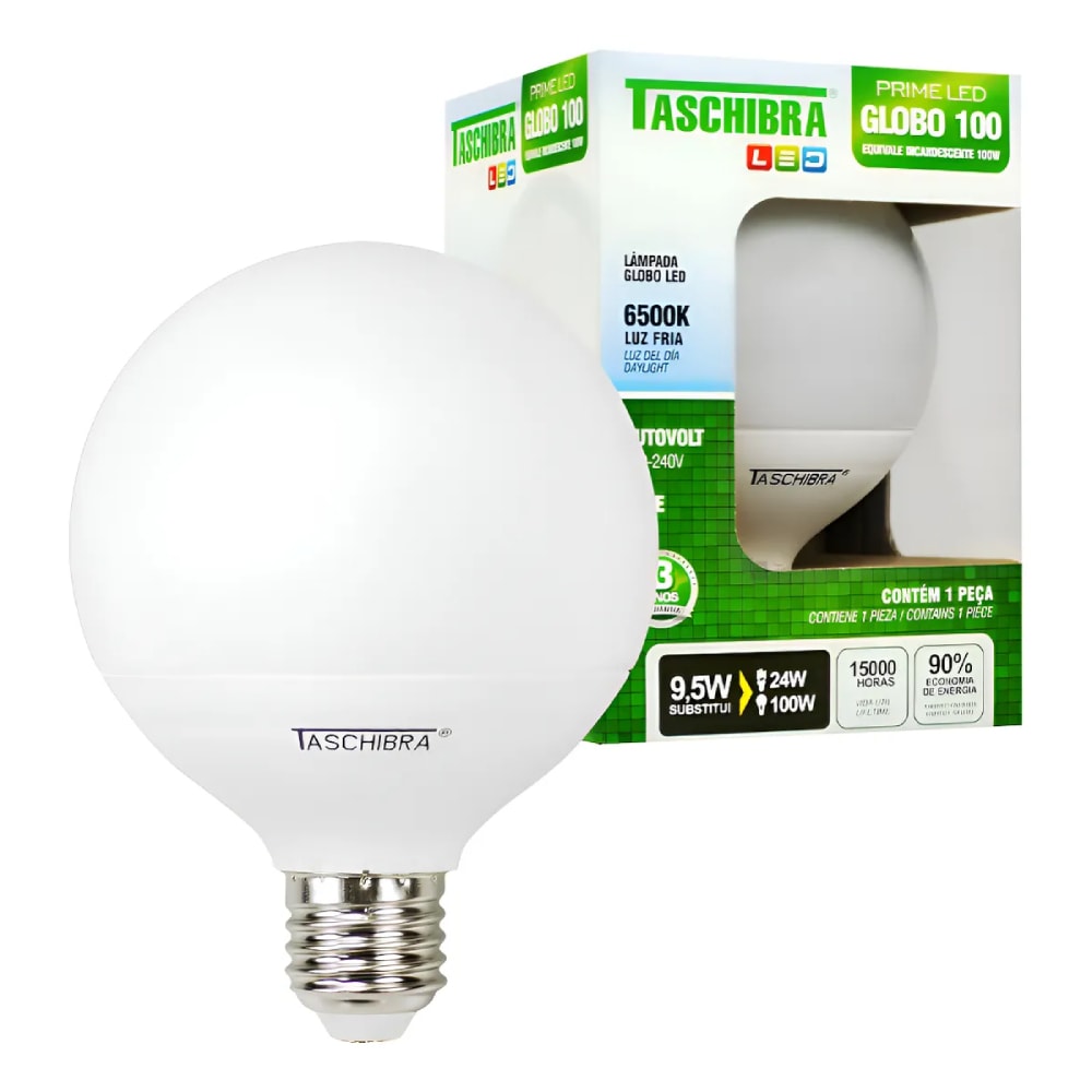 Lâmpada LED Taschibra Globo 800/100 6500K - 11080193