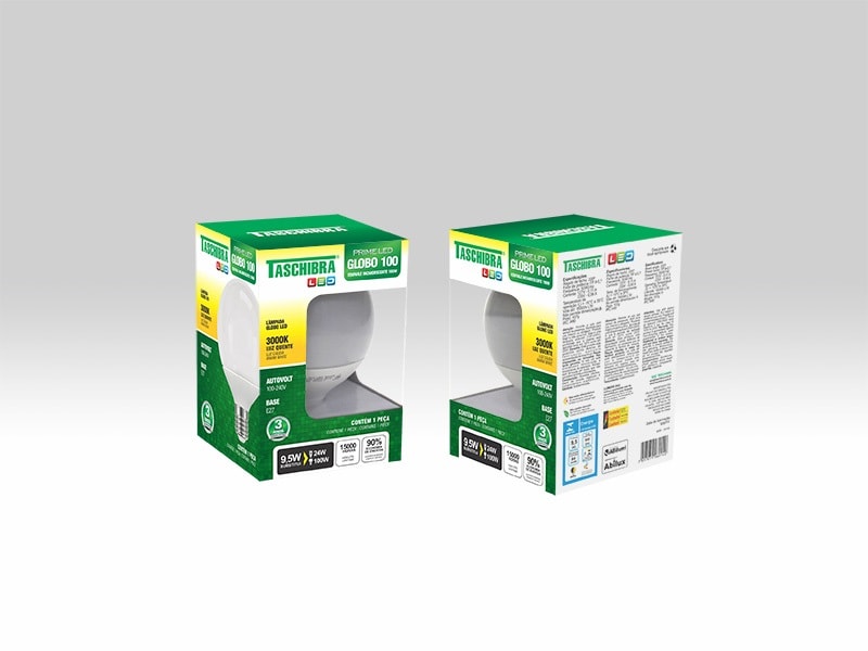 Lâmpada LED Taschibra Globo 9,5W 3000K Bivolt