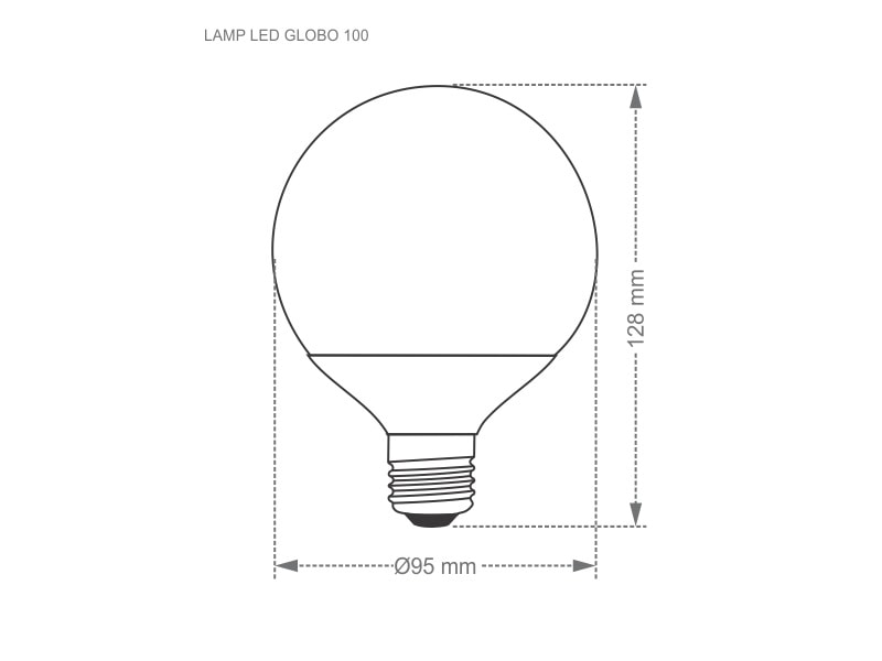 Lâmpada LED Taschibra Globo 9,5W 3000K Bivolt