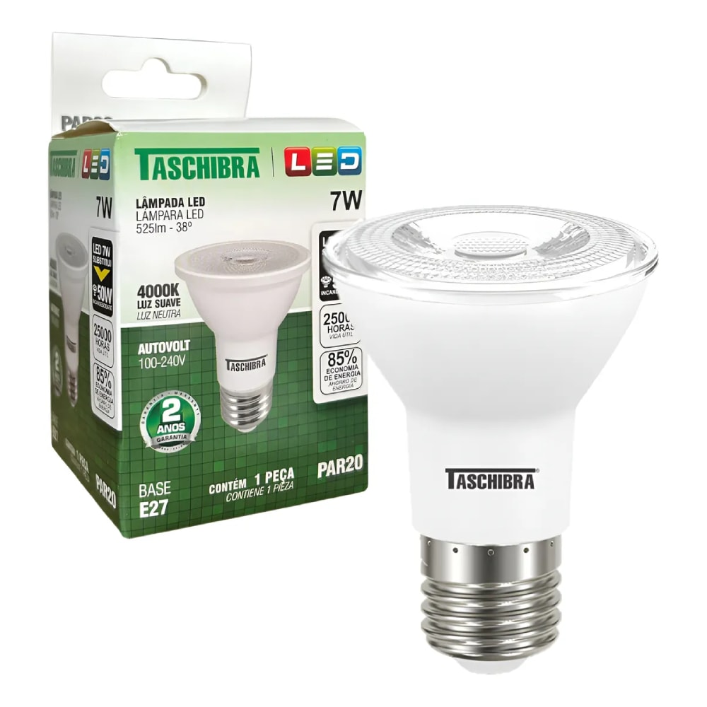 Lâmpada LED Taschibra Par20 7W 4000K - 11080604