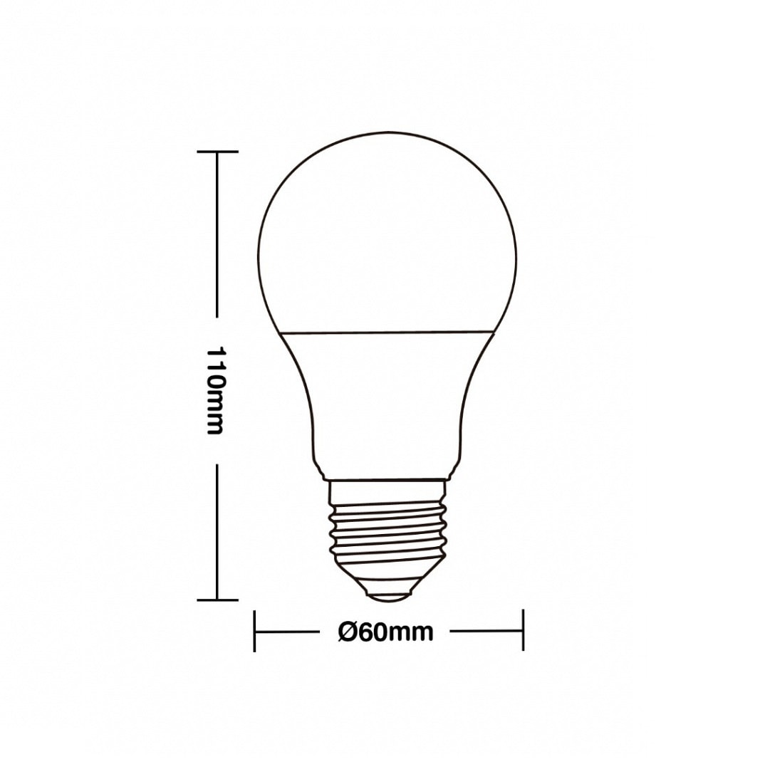 Lâmpada LED Taschibra TKL 60 9W 3000K Bivolt – 11080246
