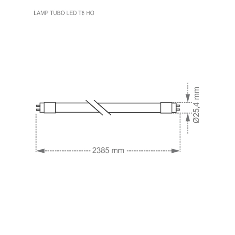 Lâmpada LED Taschibra Tubular 110 HO Vidro 40W 6500K - 11080483