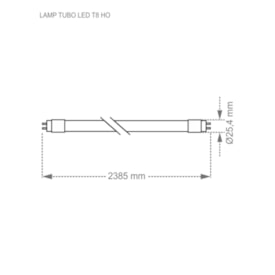 Lâmpada LED Taschibra Tubular 110 HO Vidro 40W 6500K - 11080483