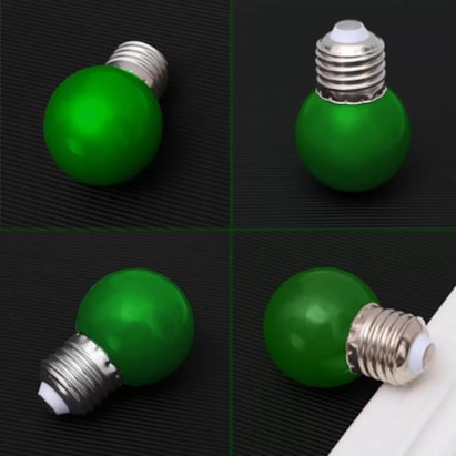 Lâmpada LED Upled Bolinha Verde 3W G45