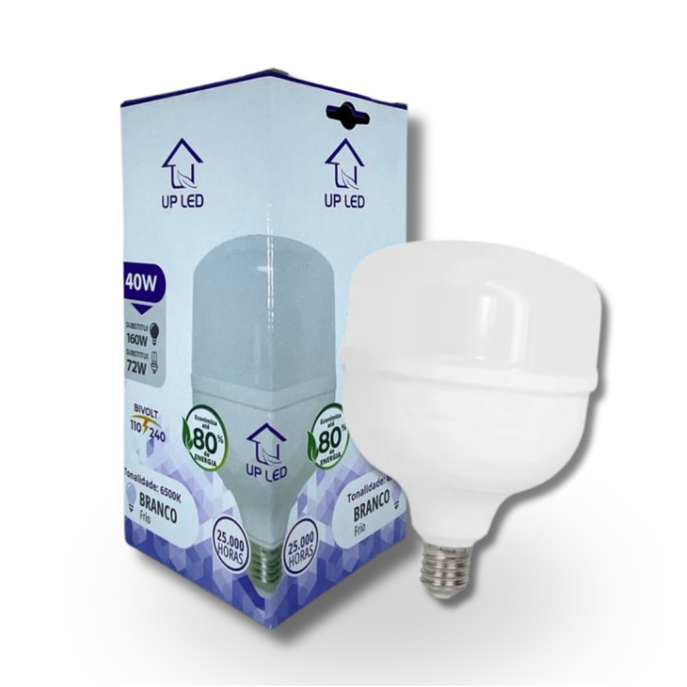 Lâmpada LED Upled Bulbo T80 40W 6000K - 10040BR