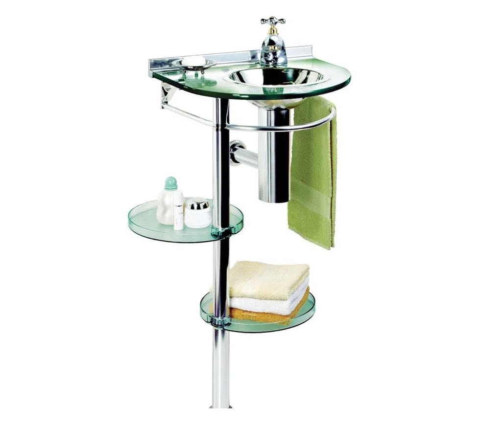 Lavabo Cris-metal 50x45cm Glass Turmalina - 980