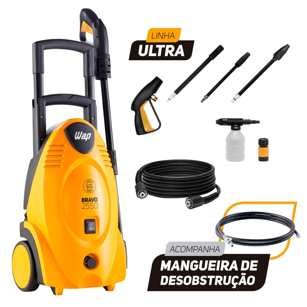 Lavadora Desobstruidora Alta Pressão Wap Bravo Ultra 1700W 127V - FW007652