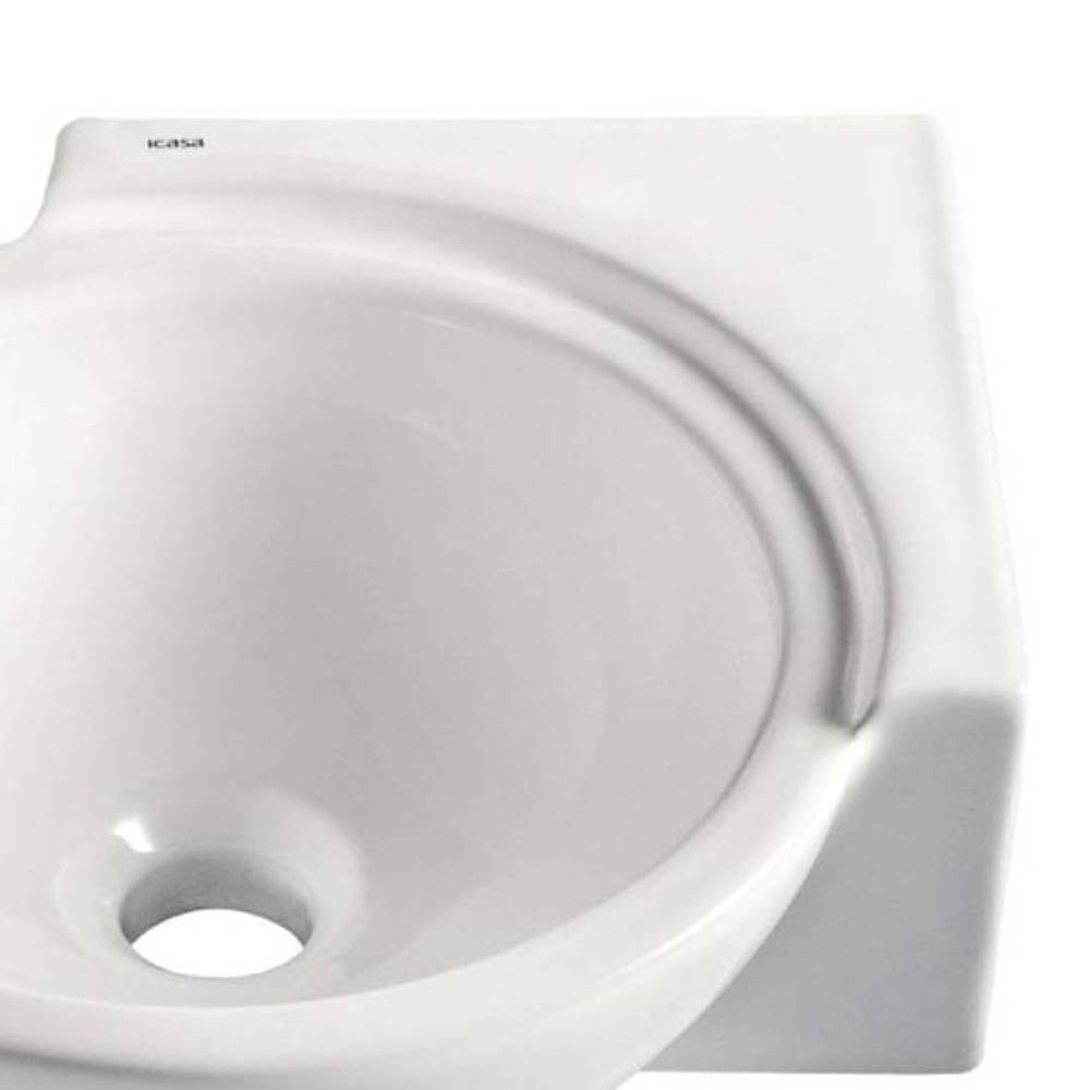Lavatório de Banheiro Canto Icasa 30cm Branco - IL400