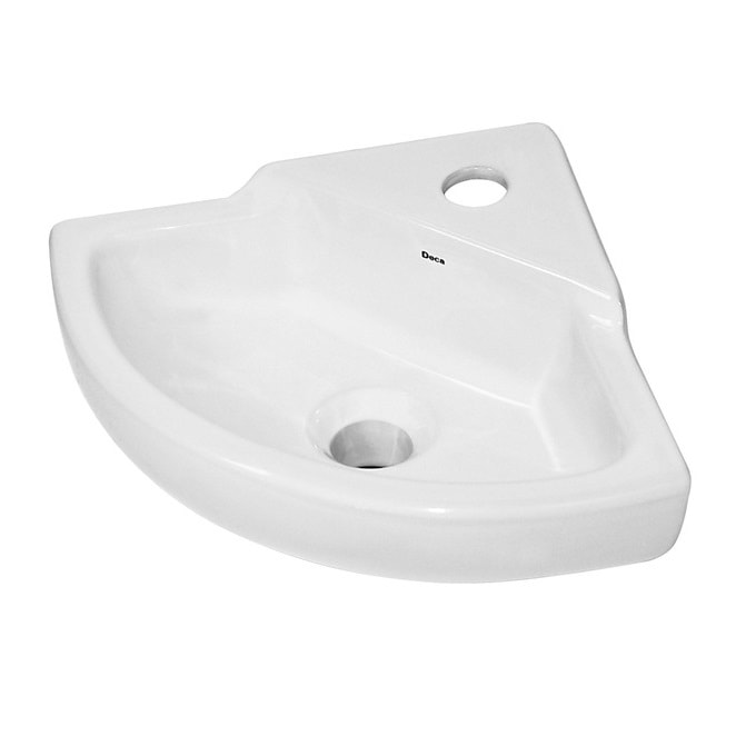 Lavatório de Banheiro Deca Izy de Canto 41 x 33cm Branco - L.101.17