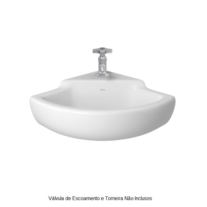 Lavatório de Banheiro Deca Izy de Canto 41x33cm Branco - L.101.17