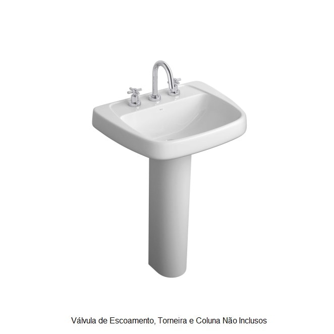 Lavatório de Banheiro Deca Monte Carlo 57,5 x 44,5cm Branco - L.81.17