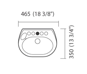 Lavatório de Banheiro Icasa Sabará 46 x 35cm Areia - IL3202