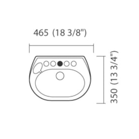 Lavatório de Banheiro Icasa Sabará 46 x 35cm Areia - IL3202