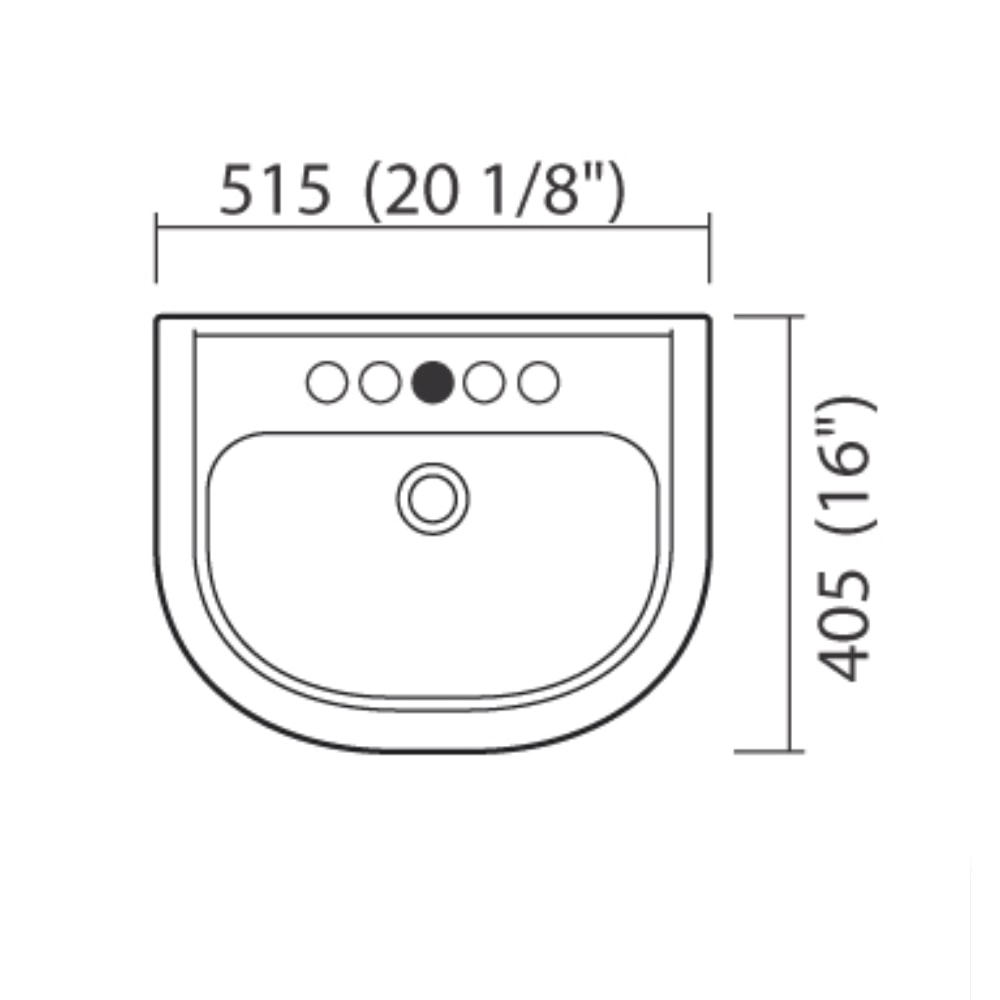 Lavatório Etna 50x40cm Icasa Branco - IL200