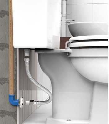 Ligação Flexível Malha de Aço Cromado Blukit 40cm - 250128-41