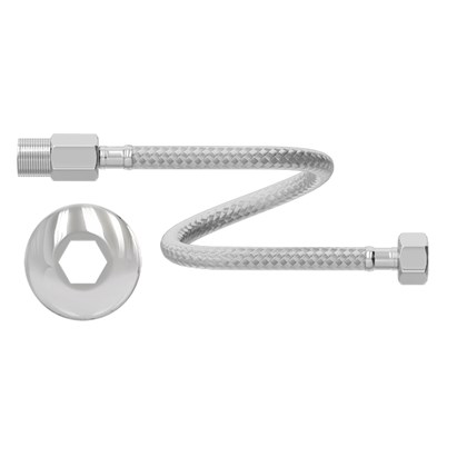 Ligação Flexível Malha de Aço Cromado Censi 30cm - 7546-1