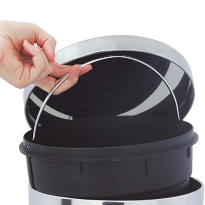 Lixeira 12 Litros Mor Redonda Agata Inox - 008223