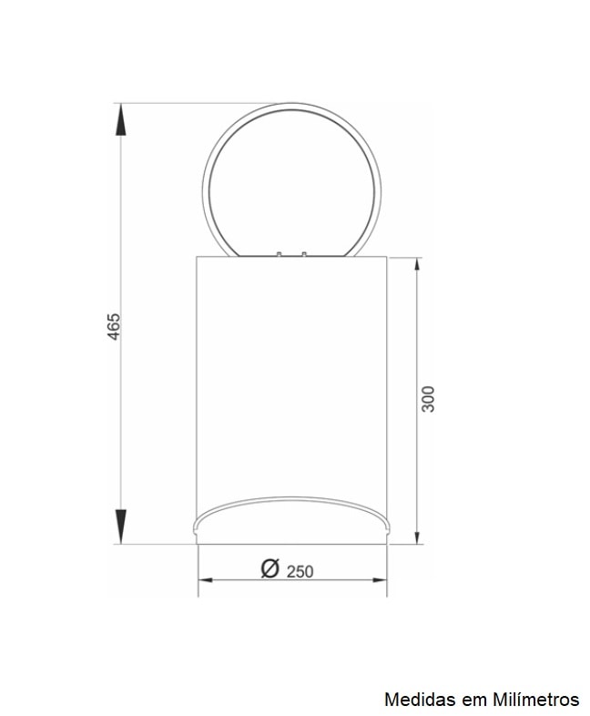 Lixeira 5 Litros com Pedal e Balde GhelPlus Inox - 20.03.50104