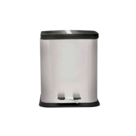 Lixeira 6 Litros Mor Quadrada Jaspe Inox - 008232