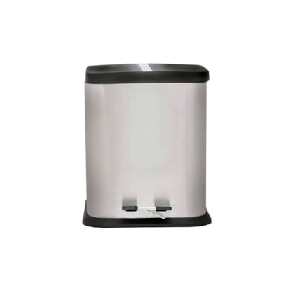 Lixeira 6 Litros Mor Quadrada Jaspe Inox - 008232