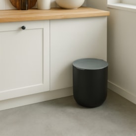 Lixeira Arthi 5L Com Aramado Branco/Cinza - 5059