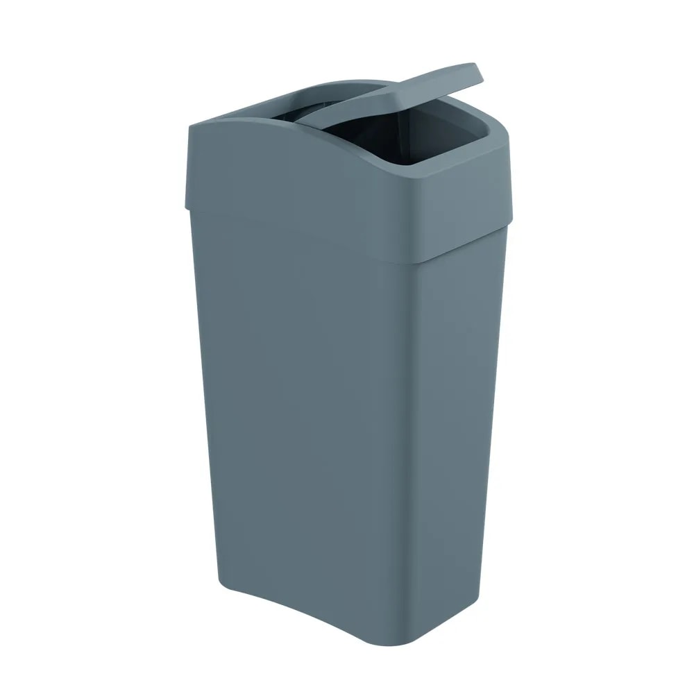 Lixeira Com Tampa Basculante 8L Astra Mediterrâneo Cinza - LTB2MDT