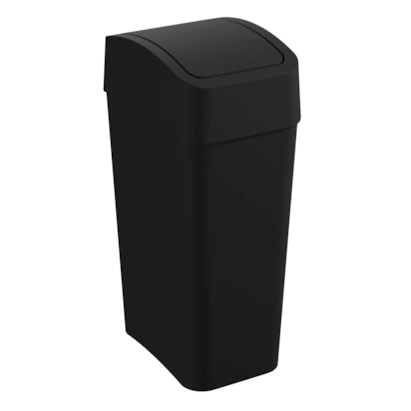 Lixeira Com Tampa Basculante 8L Astra Mediterrâneo Preto - LTB2PR