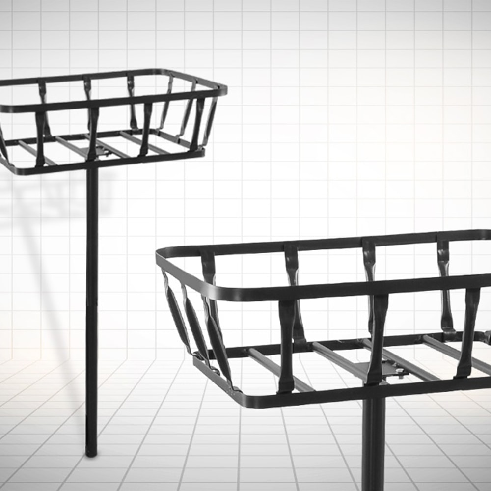 Lixeira De Calçada Artec 110 Com Pé 45x61