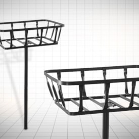 Lixeira De Calçada Artec 110 Com Pé 45x61