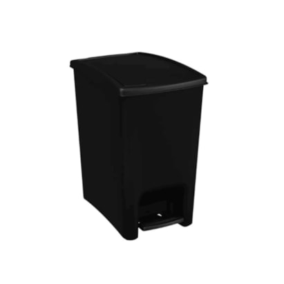 Lixeira de Dupla Abertura Com Pedal Astra 10L Preto - LPDA10PR-PR