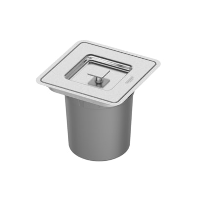 Lixeira de Embutir Tramontina Clean Square Tampa Inox 5L - 94518205