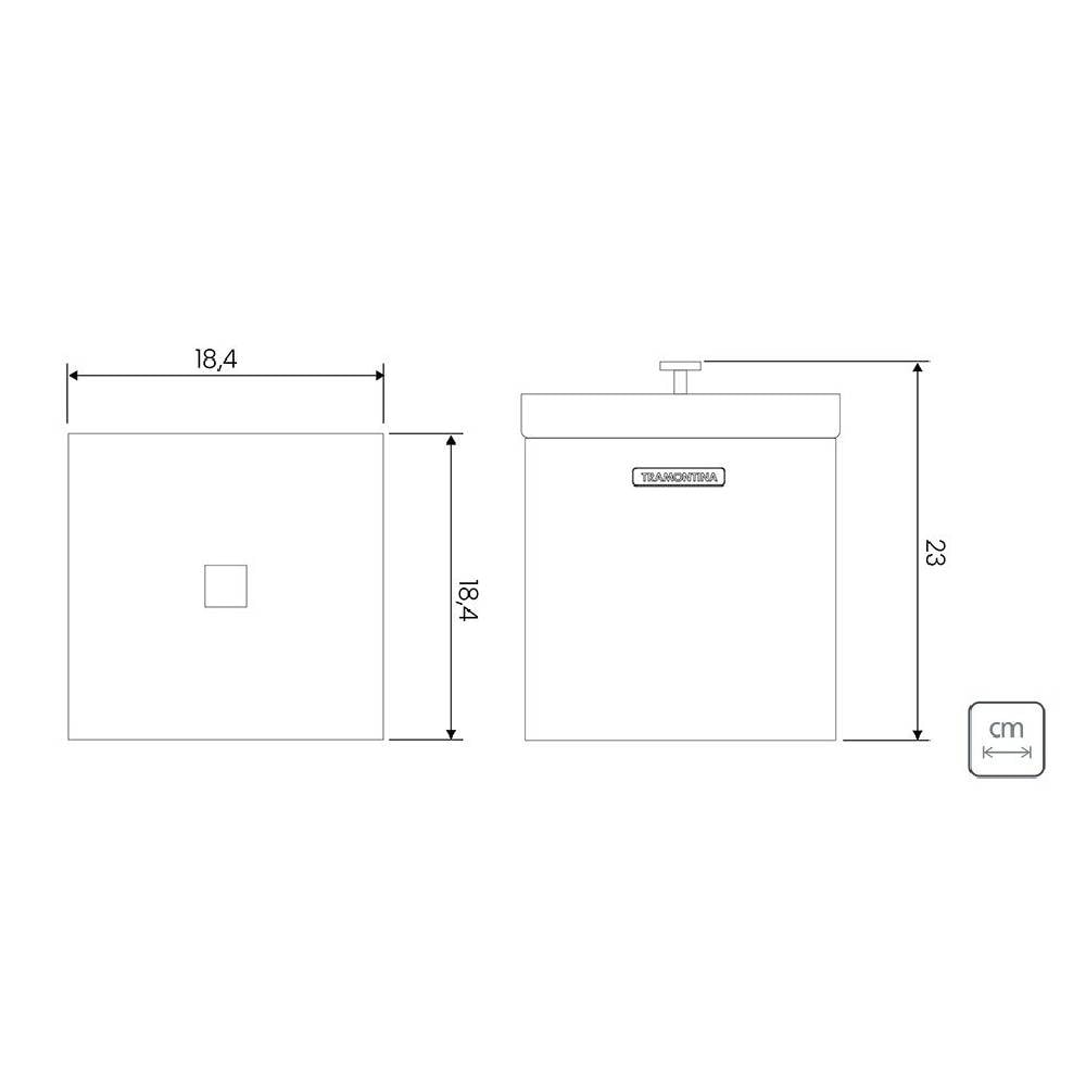 Lixeira Inox Tramontina Luz Scotch Brite 4,5L - 94540028