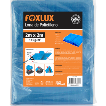 Lona de Polietileno Foxlux 2x2m Azul - 60.11